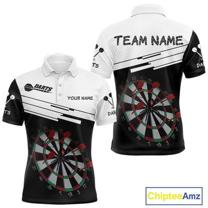 Red Dart Arrows & Black Spider Darts Shirt For Men - Custom Dart Player Uniform NYN0525