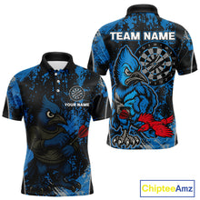Load image into Gallery viewer, Navy Jay Scratched Dartboard Grunge Darts Shirt For Men - Custom Dart Player Jersey NYN0530