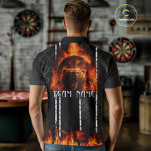Load image into Gallery viewer, Bear &amp; Flame Dartboard Custom Darts Polo Shirt For Men - Darts Team Jersey NYN0763