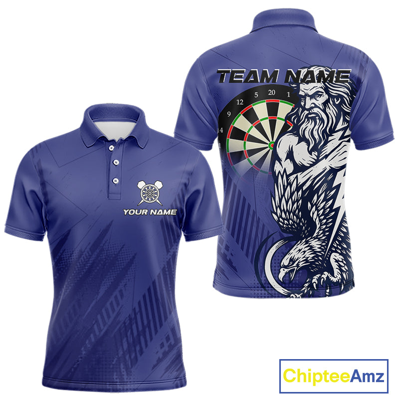 Zeus Power Dartboard Purple Darts Shirt For Men - Custom Name & Team For Players NYN0569