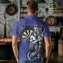 Load image into Gallery viewer, Zeus Power Dartboard Purple Darts Shirt For Men - Custom Name &amp; Team For Players NYN0569