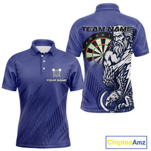 Load image into Gallery viewer, Zeus Power Dartboard Purple Darts Shirt For Men - Custom Name &amp; Team For Players NYN0569
