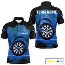 Load image into Gallery viewer, Azure Smoke Headphones Dartboard Funny Darts Shirt For Men - Custom Team Jersey NYN0580