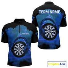 Load image into Gallery viewer, Azure Smoke Headphones Dartboard Funny Darts Shirt For Men - Custom Team Jersey NYN0580