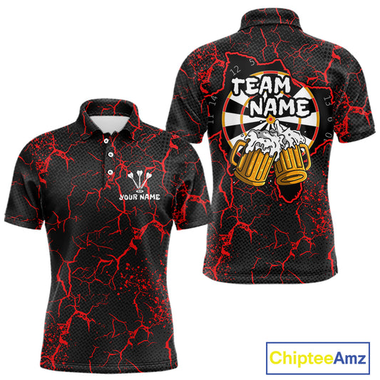 Custom Men's Darts Polo Shirts Playing Darts And Beer For Darts Jersey NYN0774