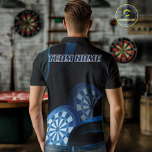 Load image into Gallery viewer, Three Blue-Dartboard 3D Tribal Darts Shirt For Men - Custom Name &amp; Team Jersey NYN0622