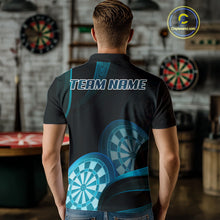 Load image into Gallery viewer, Three Turquoise-Dartboard 3D Tribal Darts Shirt For Men - Custom Name &amp; Team Jersey NYN0623