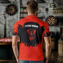 Load image into Gallery viewer, Maroon Phoenix Wings Dart Arrow Darts Shirt For Men - Custom Team &amp; Player Name NYN0364
