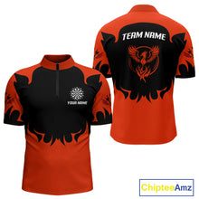 Load image into Gallery viewer, Maroon Phoenix Wings Dart Arrow Darts Shirt For Men - Custom Team &amp; Player Name NYN0364