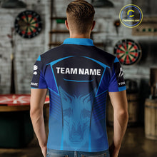 Load image into Gallery viewer, Azure Lightning Dartboard Darts Shirt For Men - Custom Team Name - Darts Jersey NYN0366