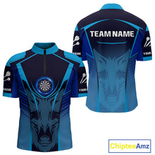 Load image into Gallery viewer, Azure Lightning Dartboard Darts Shirt For Men - Custom Team Name - Darts Jersey NYN0366