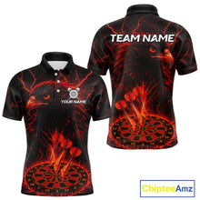 Load image into Gallery viewer, Personalized Lightning Eagle Dart Shirt Custom Red Dartboard Dart Jerseys For Men NYN1222