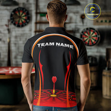 Load image into Gallery viewer, Red Dartboard &amp; Dart Arrow Darts Shirt For Men - Custom Team Name - Darts Jersey NYN0369