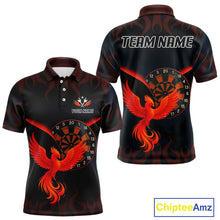 Load image into Gallery viewer, Phoenix Flame Dartboards Men's Darts Shirt - Custom Name &amp; Team Jersey | Opt1 - Orange  NYN0636