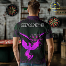Load image into Gallery viewer, Phoenix Flame Dartboards Men's Darts Shirt - Custom Name &amp; Team Jersey | Opt3 - Purple NYN0638