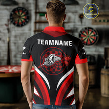 Load image into Gallery viewer, Red Darts Arrow &amp; Dartboard Funny Darts Shirt For Men - Custom Team &amp; Player Name NYN0378