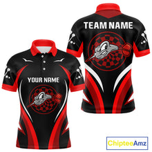 Load image into Gallery viewer, Red Darts Arrow &amp; Dartboard Funny Darts Shirt For Men - Custom Team &amp; Player Name NYN0378