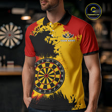 Load image into Gallery viewer, Colorful Grunge Pattern &amp; Dartboard, Darts Team Shirt For Men – Customizable Name NYN0388
