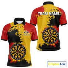 Load image into Gallery viewer, Colorful Grunge Pattern &amp; Dartboard, Darts Team Shirt For Men – Customizable Name NYN0388