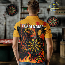 Load image into Gallery viewer, Custom Black And Yellow Flaming Eagle Darts Shirt For Men Outfits Grunge Dart Jersey NYN0399