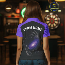 Load image into Gallery viewer, Masterful Hand Galaxy Wiomen's Darts Shirt - Custom Name Cosmic Dartboard Jersey NYN0407