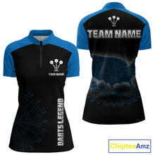 Load image into Gallery viewer, Navy Lightning US Map Dartboard Women's Darts Shirt - Custom Name For Dart Players NYN0415