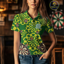 Load image into Gallery viewer, Multi Color Dartboard &amp; Dart Arrows Women's Darts Shirt - Custom Name For Darts Jersey NYN0425