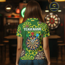 Load image into Gallery viewer, Multi Color Dartboard &amp; Dart Arrows Women's Darts Shirt - Custom Name For Darts Jersey NYN0425