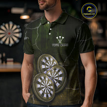 Load image into Gallery viewer, Triple Dartboards Custom Grunge Darts Team Shirt For Men | Opt2 - Yellow Green NYN0679