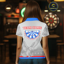 Load image into Gallery viewer, Light Eagle Dartboard Women's Darts Polo Shirt - Custom Name For Darts Jersey NYN0760