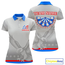 Load image into Gallery viewer, Light Eagle Dartboard Women's Darts Polo Shirt - Custom Name For Darts Jersey NYN0760