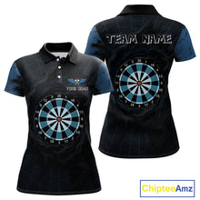 Load image into Gallery viewer, Dark Spiral Web Dartboards Women's Darts Team Shirt - Custom Name For Darts Jersey NYN0496