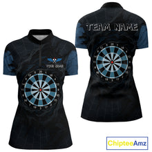 Load image into Gallery viewer, Dark Spiral Web Dartboards Women's Darts Team Shirt - Custom Name For Darts Jersey NYN0496