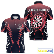 Load image into Gallery viewer, Men’s Custom Dart Shirt, Red-To-Black Color With Lightning Dartboard Dart Jersey NYN0247