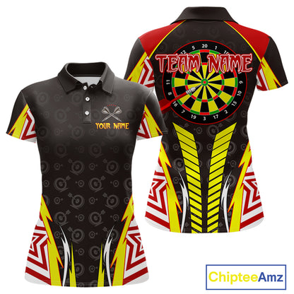 Multicolor Dartboard Darts Shirt For Women - Custom Team & Name For Darts Jersey NYN0527
