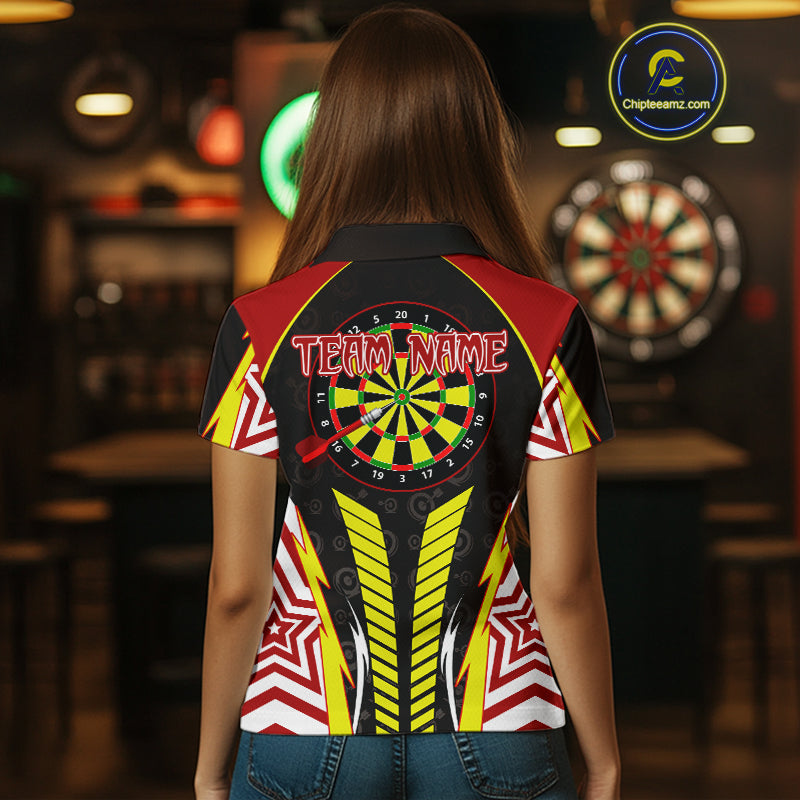 Multicolor Dartboard Darts Shirt For Women - Custom Team & Name For Darts Jersey NYN0527