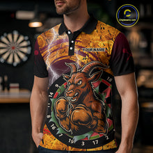 Load image into Gallery viewer, Brown Boxing Goat Dartboard Colorful Darts Shirt For Men - Custom Darts Jersey NYN0534