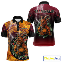 Load image into Gallery viewer, Brown Boxing Goat Dartboard Colorful Darts Shirt For Men - Custom Darts Jersey NYN0534
