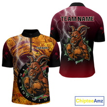 Load image into Gallery viewer, Brown Boxing Goat Dartboard Colorful Darts Shirt For Men - Custom Darts Jersey NYN0534