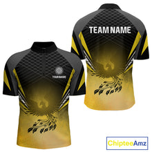 Load image into Gallery viewer, Men’s Darts Shirt With Phoenix And Yellow Halftone Pattern, Custom Name Option NYN0303