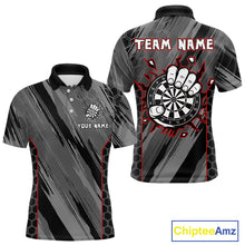Load image into Gallery viewer, Men’s Custom Darts Shirt - Cracked Dartboard In Grip | Name Personalization NYN0318