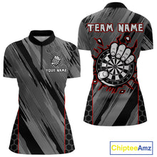 Load image into Gallery viewer, Women’s Custom Darts Shirt - Cracked Dartboard In Grip | Name Personalization NYN0318
