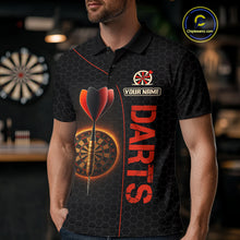 Load image into Gallery viewer, Red Flaming Dartboard &amp; Dart Arrow Darts Shirt For Men - Custom Team Jersey NYN0584