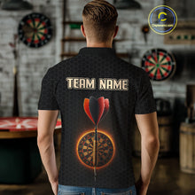 Load image into Gallery viewer, Red Flaming Dartboard &amp; Dart Arrow Darts Shirt For Men - Custom Team Jersey NYN0584