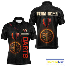 Load image into Gallery viewer, Red Flaming Dartboard &amp; Dart Arrow Darts Shirt For Men - Custom Team Jersey NYN0584