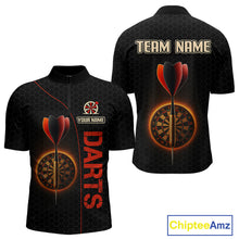 Load image into Gallery viewer, Red Flaming Dartboard &amp; Dart Arrow Darts Shirt For Men - Custom Team Jersey NYN0584