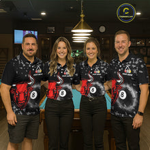 Load image into Gallery viewer, Grey Smokes Ball 8 Pool Billiard Shirts For Men Custom Funny Bull Billiard Team Jerseys NYN2297