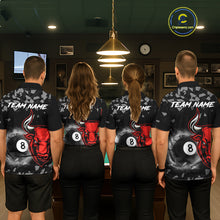 Load image into Gallery viewer, Grey Smokes Ball 8 Pool Billiard Shirts For Men Custom Funny Bull Billiard Team Jerseys NYN2297