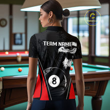 Load image into Gallery viewer, Grey Grunge Eagle Billiard Shirts For Women  Custom Pool 8 Ball Billiard Team Jerseys NYN2299