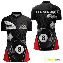Load image into Gallery viewer, Grey Grunge Eagle Billiard Shirts For Women  Custom Pool 8 Ball Billiard Team Jerseys NYN2299